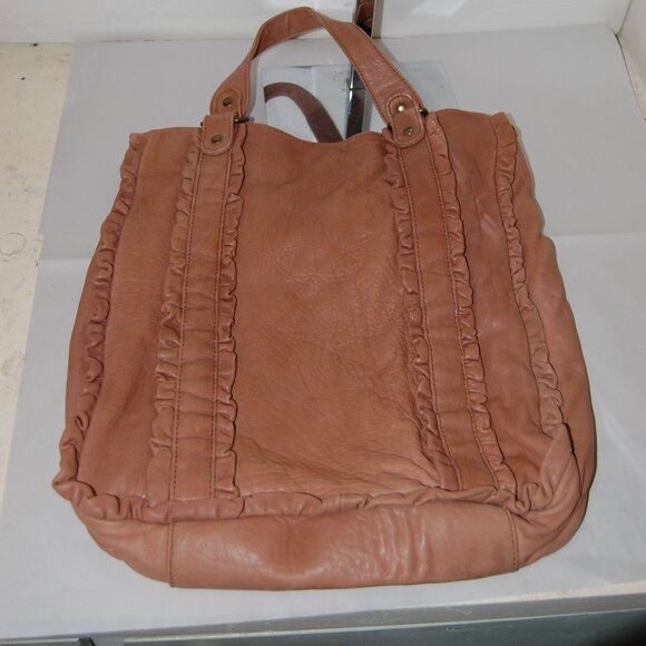 ❤️GERARD DAREL Soft Lamb Leather Gold Metal Hobo Purse Shoulder Bag - Picture 1 of 12